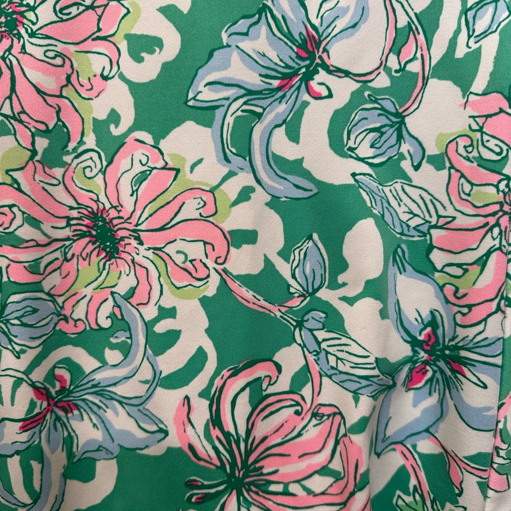 Lilly Pulitzer Floral Green and Pink Women's Tennis Skirt - Picture 3 of 7
